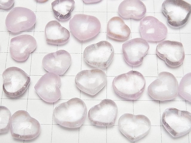 [Video] High Quality Morganite AAA- Half Drilled Hole Heart Size Mix 3pcs