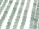 [Video] Green Abechurine Vertical Hole Heart 4x4mm 1strand beads (aprx.15inch/36cm)
