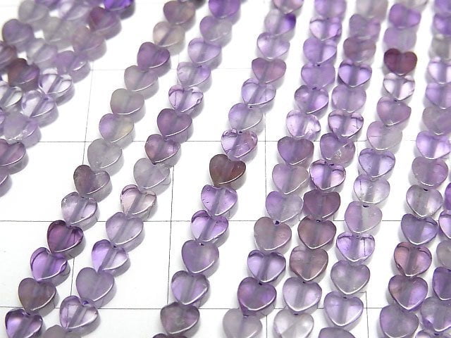 [Video]Amethyst AA Vertical Hole Heart 4x4mm 1strand beads (aprx.15inch/36cm)