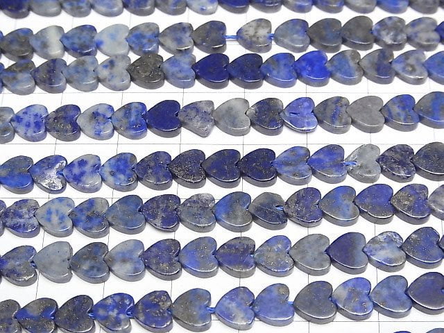 [Video] Lapislazuli AA Vertical Hole Heart 6x6mm 1strand beads (aprx.15inch/36cm)