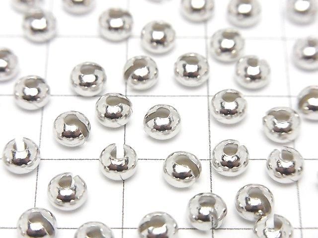 Silver925  Crimp Cover  [2.5mm][3mm][4mm] Rhodium Plated  6pcs
