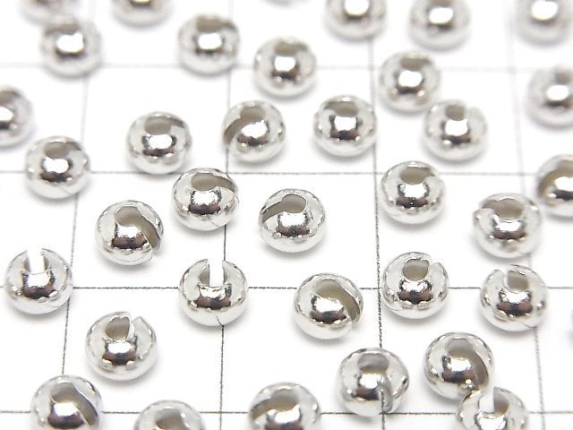 Silver925  Crimp Cover  [3mm][4mm] Rhodium Plated  8pcs