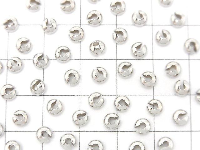 Silver925  Crimp Cover  [2.5mm][3mm][4mm] Rhodium Plated  6pcs