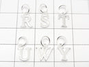 Silver925 Alphabet (Initial) Motif Charm with Jump Ring No Coating 1pc