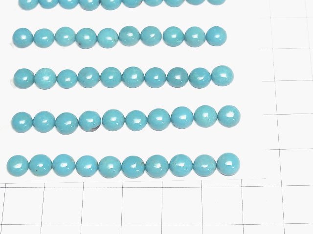[Video]Turquoise AAA Round Cabochon 6x6mm 4pcs