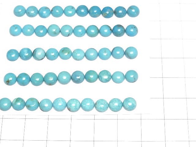 [Video]Turquoise AAA- Round Cabochon 6x6mm 4pcs