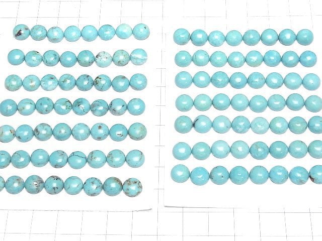 [Video]Turquoise AA++ Round Cabochon 8x8mm 2pcs