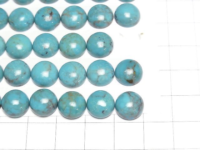 [Video]Turquoise AAA- Round Cabochon 10x10mm 1pc