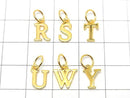 Silver925 Alphabet (Initial) Motif Charm with Jump Ring 18KGP 1pc