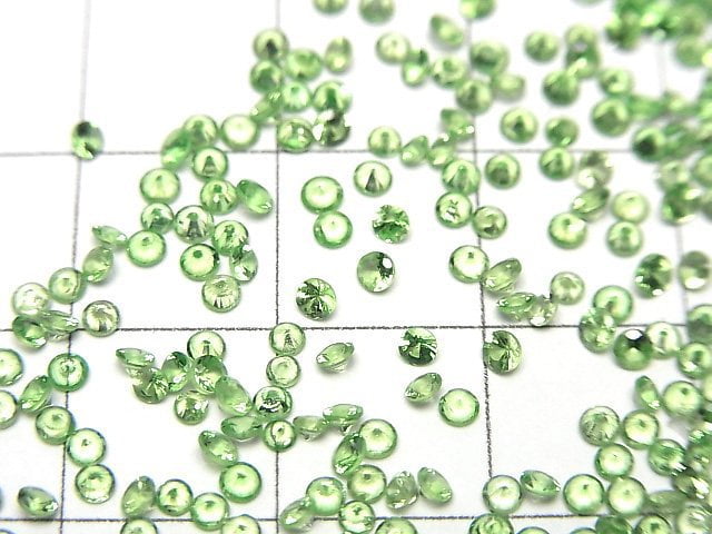 [Video]High Quality Tsavorite Garnet AAA Loose Stone Round Faceted 1-2mm 10pcs