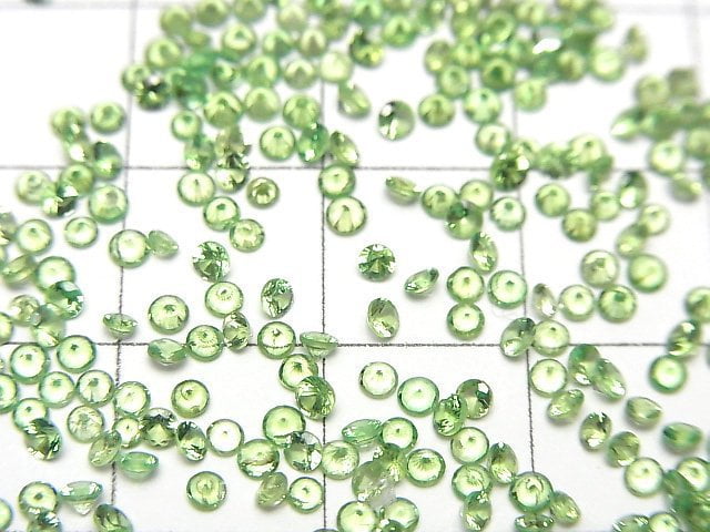 [Video]High Quality Tsavorite Garnet AAA Loose Stone Round Faceted 1-2mm 10pcs