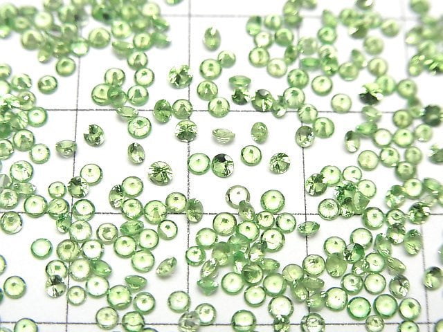 [Video]High Quality Tsavorite Garnet AAA Loose Stone Round Faceted 1-2mm 10pcs