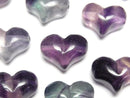 [Video] Multicolor Fluorite AA Heart 14x18mm [Horizontal hole] 5pcs