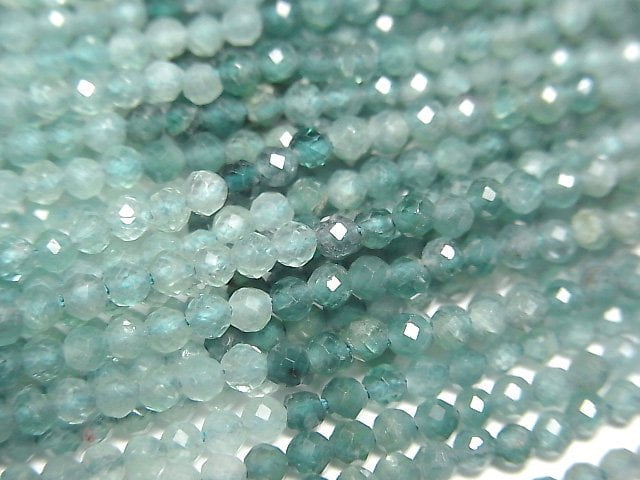 [Video]High Quality! Grandidierite AAA- Faceted Round 2.3mm half or 1strand beads (aprx.12inch/30cm)