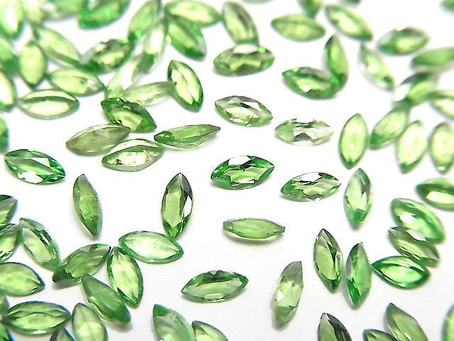 [Video]High Quality Tsavorite Garnet AAA Loose stone Marquise Faceted 4x2mm 5pcs