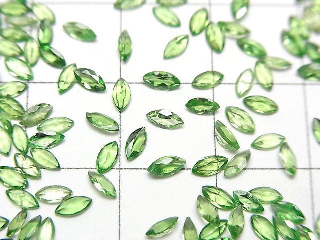 [Video]High Quality Tsavorite Garnet AAA Loose stone Marquise Faceted 4x2mm 5pcs