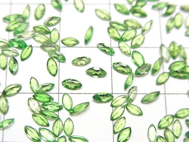 [Video]High Quality Tsavorite Garnet AAA Loose stone Marquise Faceted 4x2mm 5pcs