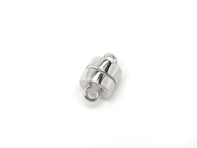 Silver925 Magnetic Clasp 9x5.5x5.5mm Rhodium Plated 1pair