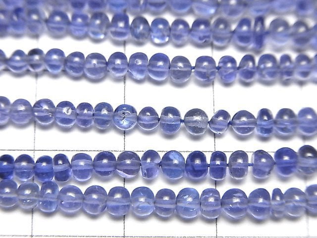 [Video]High Quality Tanzanite AAA Roundel half or 1strand beads (aprx.6inch/16cm)