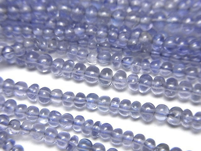 [Video]High Quality Tanzanite AAA- Roundel half or 1strand beads (aprx.6inch/16cm)