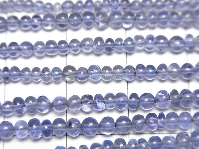 [Video]High Quality Tanzanite AAA- Roundel half or 1strand beads (aprx.6inch/16cm)