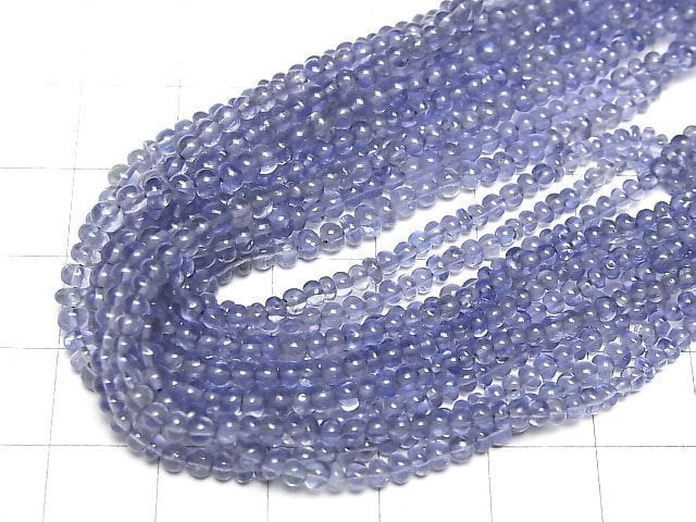 [Video]High Quality Tanzanite AAA- Roundel half or 1strand beads (aprx.6inch/16cm)