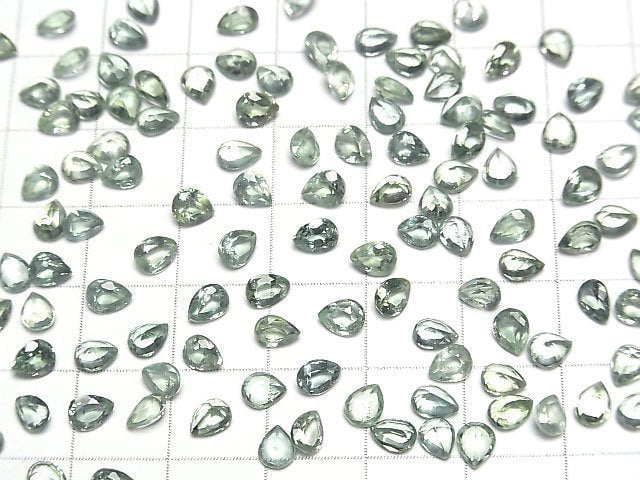 [Video]High Quality Green Kyanite AAA Loose stone Pear shape Faceted 5x4mm 5pcs