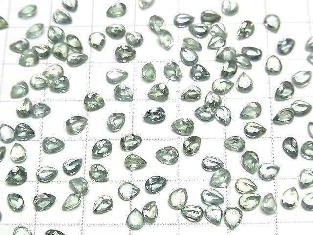 [Video]High Quality Green Kyanite AAA Loose stone Pear shape Faceted 5x4mm 5pcs