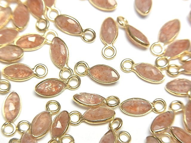 [Video] Sunstone AA++ Bezel Setting Marquise Faceted 7x4mm 18KGP 5pcs