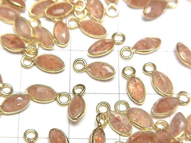 [Video] Sunstone AA++ Bezel Setting Marquise Faceted 7x4mm 18KGP 5pcs