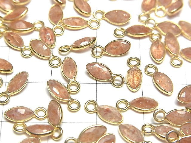 [Video] Sunstone AA++ Bezel Setting Marquise Faceted 7x4mm 18KGP 5pcs