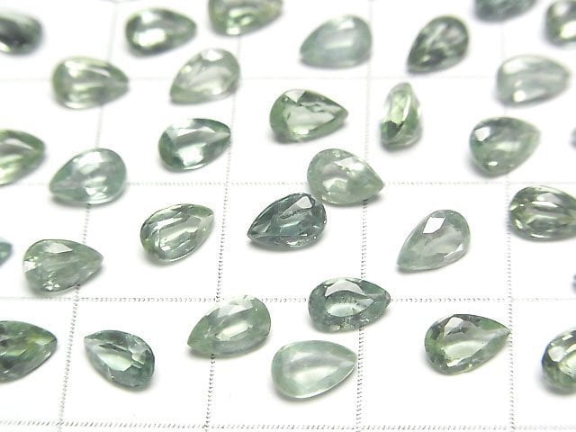 [Video]High Quality Green Kyanite AAA Loose stone Pear shape Faceted 6x4mm 5pcs