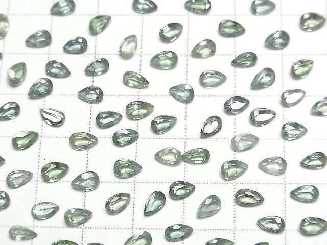 [Video]High Quality Green Kyanite AAA Loose stone Pear shape Faceted 6x4mm 5pcs