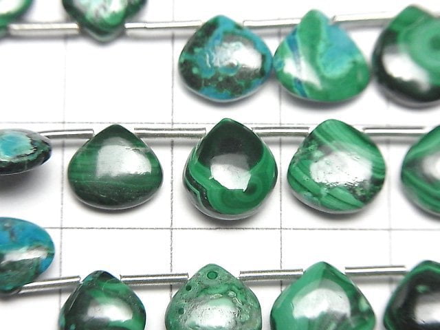 [Video] Chrysocolla Malachite Chestnut (Smooth) 1 strand beads (aprx.7inch/18cm)