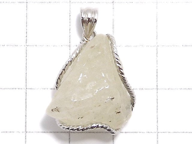 [Video][One of a kind] Libyan Desert Glass Rough Rock Nugget Pendant Silver925 NO.1