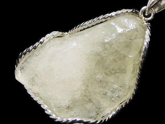 [Video][One of a kind] Libyan Desert Glass Rough Rock Nugget Pendant Silver925 NO.7