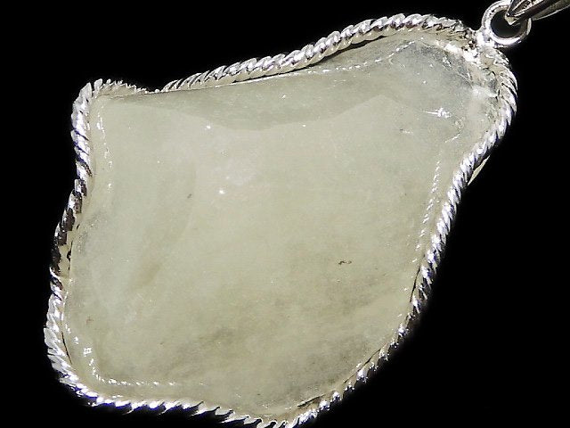 [Video][One of a kind] Libyan Desert Glass Rough Rock Nugget Pendant Silver925 NO.8