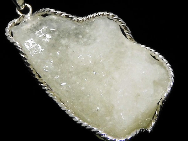 [Video][One of a kind] Libyan Desert Glass Rough Rock Nugget Pendant Silver925 NO.9