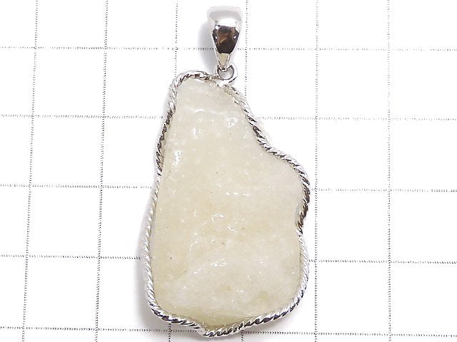 [Video][One of a kind] Libyan Desert Glass Rough Rock Nugget Pendant Silver925 NO.9