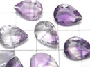 [Video]High Quality Purple Fluorite AAA- Loose stone Pear shape Faceted 14x10mm 2pcs