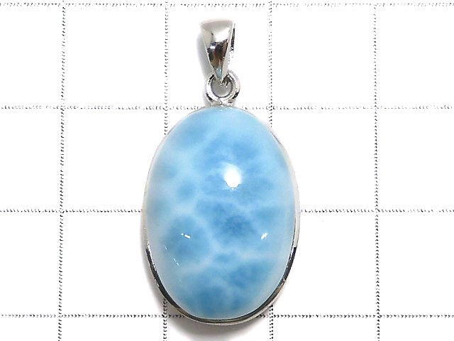 [Video][One of a kind] Larimar Pectolite AAA- Pendant Silver925 NO.196