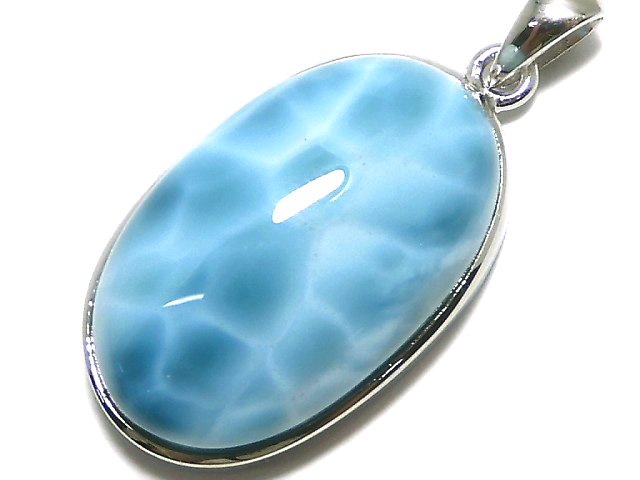 [Video][One of a kind] Larimar Pectolite AAA- Pendant Silver925 NO.197