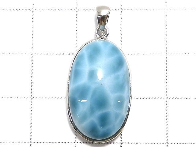 [Video][One of a kind] Larimar Pectolite AAA- Pendant Silver925 NO.197