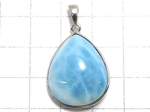 [Video][One of a kind] Larimar Pectolite AAA- Pendant Silver925 NO.198