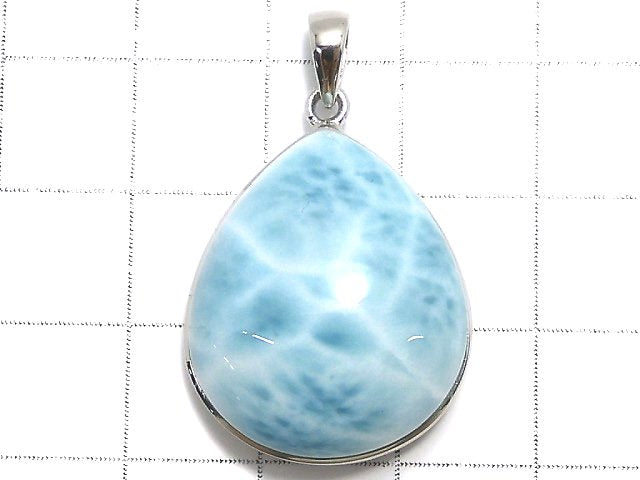 [Video][One of a kind] Larimar Pectolite AAA- Pendant Silver925 NO.199