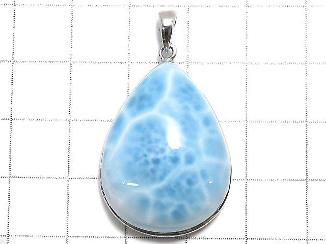 [Video][One of a kind] Larimar Pectolite AAA- Pendant Silver925 NO.200