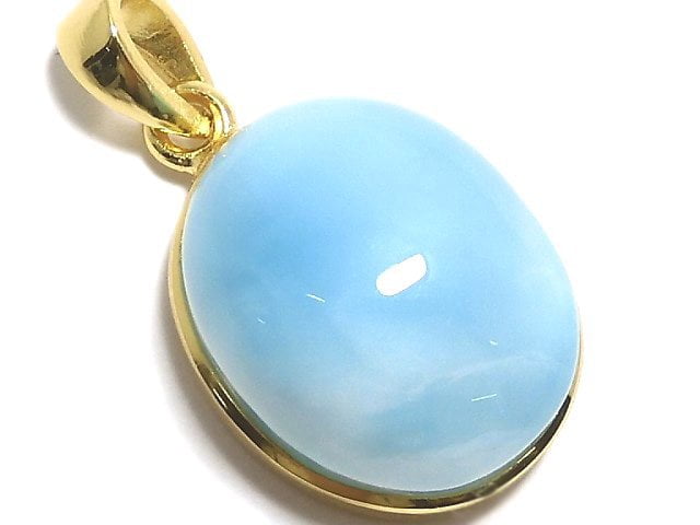 [Video][One of a kind] Larimar Pectolite AAA- Pendant 18KGP NO.203