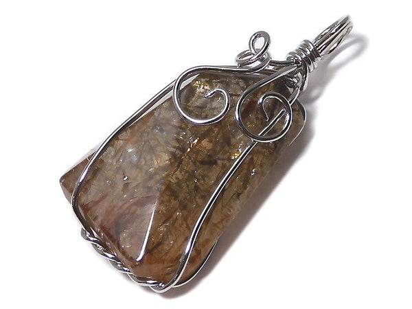 [Video][One of a kind] Copper Rutilated Quartz AAA Pendant Silver925 NO.1