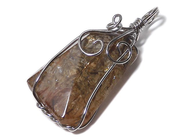 [Video][One of a kind] Copper Rutilated Quartz AAA Pendant Silver925 NO.1