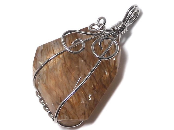 [Video][One of a kind] Copper Rutilated Quartz AAA Pendant Silver925 NO.2